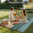 thumbnail image 4 of Outdoor Rug 3x5 ft Farmhouse Barn Star Waterproof Outdoor Patio Rug Mat Non Slip Outside Area Rugs Carpet for RV,Camping,Porch,Deck,Pool,Balconybackyard,Rustic Brown Teal Wood Texture, 4 of 9