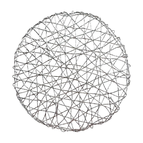 Leodye 1PCS Round Hollow Paper Rope Woven Placemat, Heatproof Design, Decorative Padding for Dining Table Daily Use -12.99 in