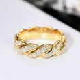 thumbnail image 3 of K-KED Romantic Gold plated Rings Women Cubic Zirconia Engagement Delicate Jewelry Sz 6-10-9, 3 of 6