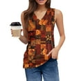 thumbnail image 3 of SAATLERI Summer Sleeveless Shirts for Women Hawaiian Print Tropical V Neck T Shirts Loose Fit Dressy Tops Casual Tank Top, 3 of 4