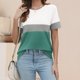 thumbnail image 5 of Tops Cortos para las Mujeres Casual Moda Rayas Impreso Cuello Redondo, Camiseta de Manga Corta para el Uso Diario, Fiesta Y Cómodo, 5 of 6