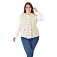 thumbnail image 1 of Chaleco Tweed Roman Fashion /Tallas Extras, 2435 (Beige) beige 36, 1 of 8