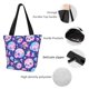 thumbnail image 4 of Balery colorful Skull mushroom rainbow Bolsa de Hombro con Diseño, Bolsa Grande y Duradera, Bolsa Versátil para Compras, 4 of 6