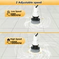 thumbnail image 4 of Dufuls Electric Spin Scrubber 4 Replacement Head 1.5H Bathroom Scrubber Dual Speed with Extension Arm for Bathtub Grout Tile Floor, 4 of 6
