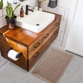 thumbnail image 3 of Alfombra de baño ZALL Tan Waffle superabsorbente, antideslizante, 45 x 75 cm, 3 of 6