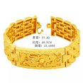 thumbnail image 3 of HOOUN Domineering dragon head 22K 23K 24K THAI BAHT YELLOW GOLD GP Bracelet, 3 of 4