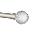 thumbnail image 4 of EXCLUSIVE HOME Crystal Ball 1" Curtain Rod and Coordinating Finial Set, Matte Silver, Adjustable 36"-72", 4 of 6
