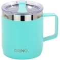 thumbnail image 5 of Drinco 14-Ounce Double-Wall Vacuum-Sealed Stainless Steel Coffee Mug, Teal, 5 of 5
