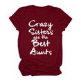 thumbnail image 1 of TSADFHJI Hauts Scintillants pour Femmes Bleu Femmes Décontracté Imprimé Manches Courtes Blouse Col Rond Tee Tunique Chemises L Rouge, 1 of 3