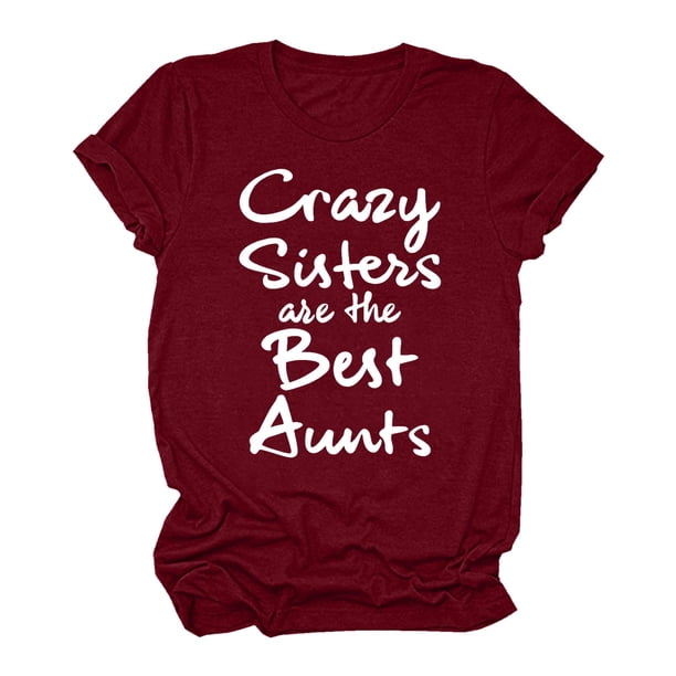 Gibobby Blusa de Trabajo de Manga Corta Mujeres Casual Impresión Manga Corta Tops Blusa Cuello Redondo Casual Tee Túnica Camisas(Vino,M)