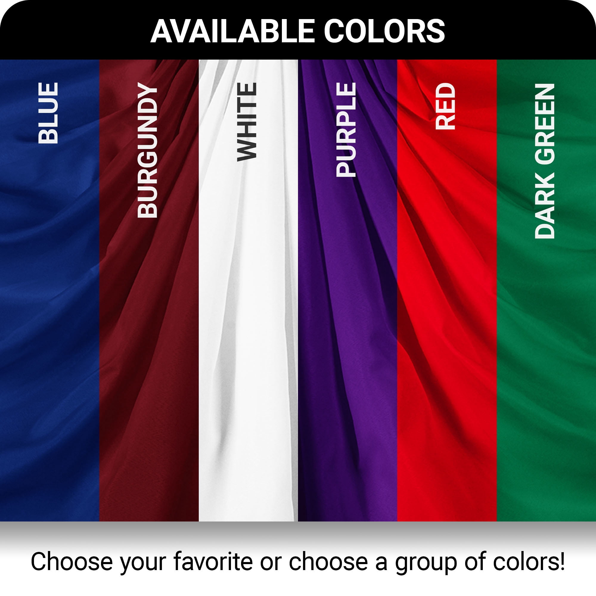 G128 3 Pack: Solid Red Color Pleated Fan Flag | 3x6 Ft | Printed 150D Polyester | Color Fan Flag Decoration, Indoor/Outdoor, Vibrant Colors, Brass Grommets