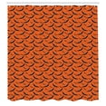thumbnail image 2 of Ambesonne Halloween Shower Curtain, Flying Bats Repetition, 69"Wx70"L, Orange Grey, 2 of 4