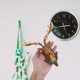 thumbnail image 4 of PENIKOKO Chocolate Resin Deer Wall Hook with Artistic Antlers, No-Drill Coat Rack for Home Decor and Organization, 4 of 8