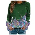 thumbnail image 1 of WEAIXIMIUNG Robe Chandail en Molleton Filles Femmes Noël Col Rond Haut Unique Imprimé Chandail en Molleton Sans Capuche, 1 of 5
