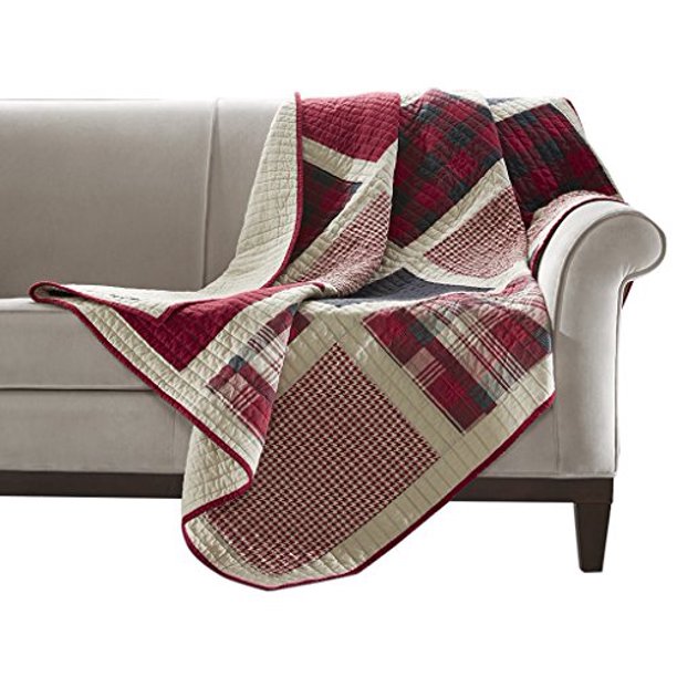 Quilted ThrowColorRed,Size50x70"