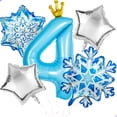 thumbnail image 1 of Set de globos Florisland Frozen 40" Elsa 4 copo de nieve, 1 of 6