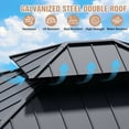thumbnail image 5 of INTER HUT 15 x 13 Wood Gazebo, Outdoor Steel Patio Hardtop Gazebo with Double Roof, Netting and Curtains, 5 of 8