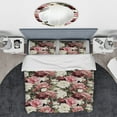 thumbnail image 3 of Designart 'Floral Pattern with Peonies' Bohemian & Eclectic Duvet Cover Set, 3 of 4