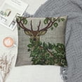 thumbnail image 2 of Deer Throw Pillow Covers Deer with Leaves and Branches Design Linen Pillow Cushion Cases Square Pillowcases for Sofa Couch Bedroom Living Room Car, 2 of 5
