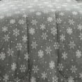 thumbnail image 3 of Micro Flannel Reverse to Sherpa Comforter Set, Twin, Snowflakes Gray, 3 of 3