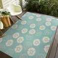 thumbnail image 2 of Lr Home Sand Dollars Geometric Outdoor Area Rug, 7' 10" x 9' 10",  Teal / Cream, 2 of 8
