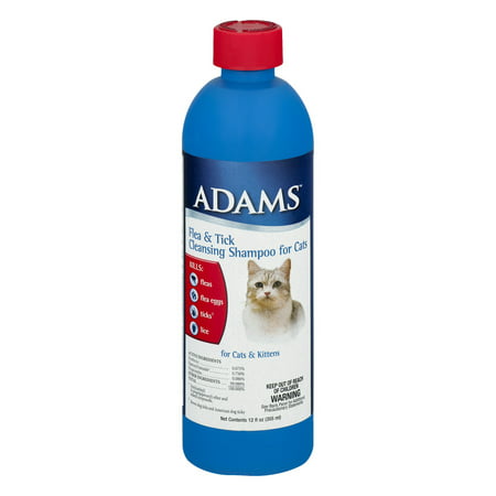 Adams Flea & Tick Cleansing Shampoo for Cats & Kittens 12