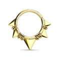 thumbnail image 1 of Nose Septum and Ear Cartilage Hoop Triangles and Beads Bendable 16G 3/8”, 1 of 3