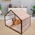 thumbnail image 2 of Tribal Pet House, Horizontal Borders with Simple Rhombus Shapes Mexican Culture Theme, Outdoor & Indoor Portable Dog Kennel with Pillow and Cover, 5 Sizes, Multicolor, by Ambesonne, 2 of 4