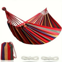 1pcs Brazilian Red Double Hammock - Extra wide portable hammock bed for indoor or outdoor Spaces - Sling, carry bag included, portable hammock for camping, traveling and hiking