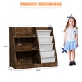 thumbnail image 4 of Hironpal Small Kids Bookshelf with 4 Layer Sling Adjustable Book Display Shelf for Nursery Playroom Bedroom, 4 of 8