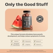 TruHeight Growth Gummies (Watermelon) Natural Growth & Development Supplement for Kids & Teens - Vitamin D, K, Calcium & Ashwaganda - Bone Strength Vitamins - Picky Eater Vitamin for Kids - Ages 5+