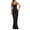 Black, variant on Iyufng Evening Gown for Women Spaghetti Straps Pleated Bodycon Maxi Dresses