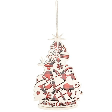 

Eastshop Chritsmas Pendant Exquisite Decorative Adorable Xmas Tree Wooden Decoration for Party