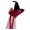 wine red, variant on Women Velvet Tall Pointed Party Hat Gradient Organza Bow Ribbon Sheer Streamer Headwear
