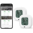 thumbnail image 1 of 2 piezas de termómetro higrómetro Bluetooth, sensor de temperatura de humedad con exportación de datos para iOS Android, alarma, para el hogar, estuche de guitarra, sótano, regalo de Navidad, 1 of 5