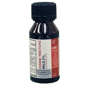 Humco Iodine Antiseptic Tincture 2% Mild USP - 1 oz - 3 Pack
