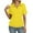 Yellow&041225#D, variant on Garbnen Purple Woman Polo Shirt Fitted V Neck Dressy Womens Short Sleeve Shirts Collared Spring Summer Business Women's Blouses