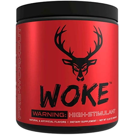 Bucked Up - Woke - HIGH STIM Pre Workout - Best Tasting - Focus Nootropic  Pump  Strength and Growth  30 Servings (Grape)