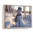 thumbnail image 2 of Designart "Christmas Dreams Frosty Snowscapes II" Landscapes Framed Wall Art - Traditional White Winter Landscape Entryway Framed Wall Art, 2 of 6