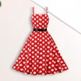 thumbnail image 3 of Vestido de tirantes con estampado de lunares para mujer Vestido estilo túnica vintage estilo sexy Traje diario Hugtrwg Para estrenar, 3 of 9