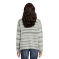 thumbnail image 3 of Time and Tru Women's Space Dye Roll Neck Sweater, Midweight, Sizes XS-XXXL, 3 of 6