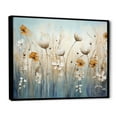 thumbnail image 2 of Designart "Elegant Beige Wildflower Splendor II" Wildflowers Floater Framed Wall Art Living Room, 2 of 5