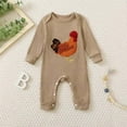 thumbnail image 2 of Zshosam Baby Romper Infant Baby boy Jumpsuit Long Sleeve Romper Newborn Boy One Piece Jumpsuit Size 3 6 Months,(Khaki 3-6 Months), 2 of 8