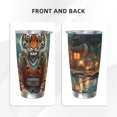 thumbnail image 3 of KLL Pond Meditating Tiger Print 40oz Stainless Steel Insulated Car Cup with Spillproof Lid - Keep Your Drink Hot or Cold on the Go-Straw Three-piece Set, 3 of 8