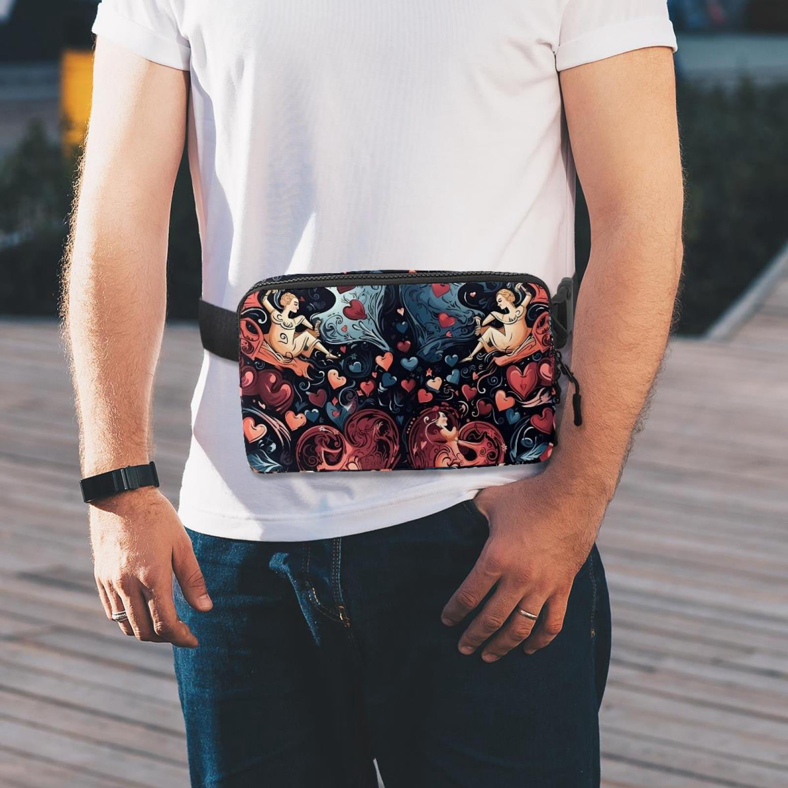 Love Lightweight Adjustable Running Belt with Extension Strap - Unisex Fanny Bag Crossbody Bag Cross Body Bag