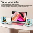 thumbnail image 4 of Portable Speaker, Decorative Retro  Speaker RGB Keyboard  for Office for Games Room Blue, 4 of 7