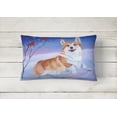 thumbnail image 2 of 7328PW1216 Corgi Snow Cardinal Coussin Décoratif en Tissu, 2 of 3