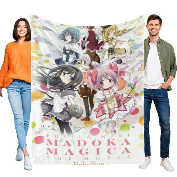 Throw Blanket for Puella Magi Madoka Magica Bed Couch Soft Warm Flannel Blanket for Kids Girls Boys Gifts Home Decor 30x40 Inch