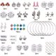 thumbnail image 2 of 1 caja de 98 abalorios de alambre expandibles para hacer pulseras, kit de inicio para hacer joyas, de 2,6 pulgadas, ajustables, en blanco, para colgantes, accesorios de joyería artesanal., 2 of 7
