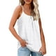 thumbnail image 2 of Sexy camisetas sin mangas para las mujeres Camiseta sin mangas de verano para mujer, camisola con tiras finas ajustable, camisetas de gasa sin mangas, camiseta sin mangas Sexy a la moda (White, L), 2 of 6